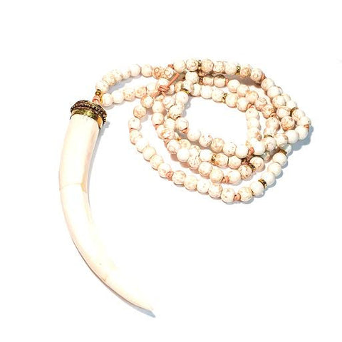 WHITNEY Necklace in White Howlite