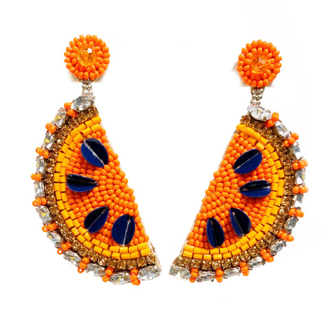Slice Earrings in Orange