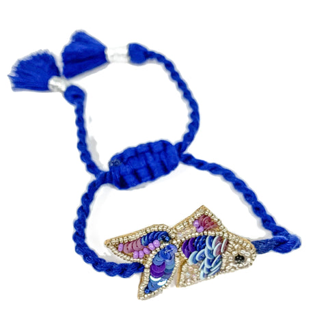 Iridescent Blue Fish Bracelet