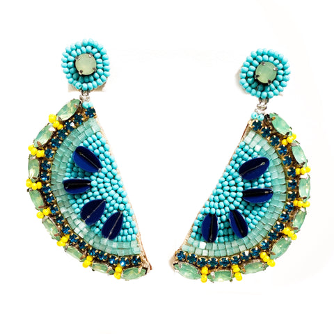 Slice Earrings in Turquoise
