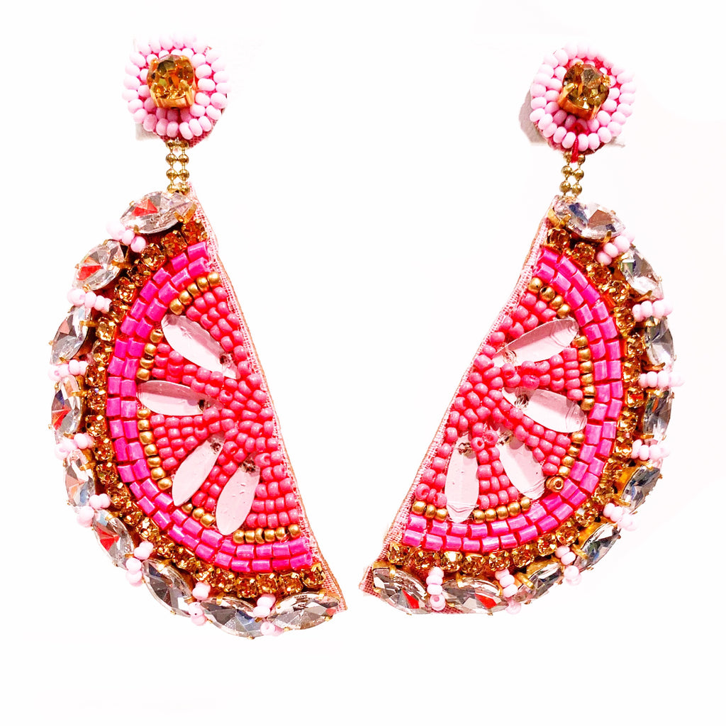 Slice Earrings in Pink