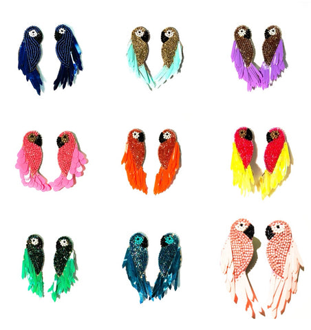 Parrot Earrings! So many colors!