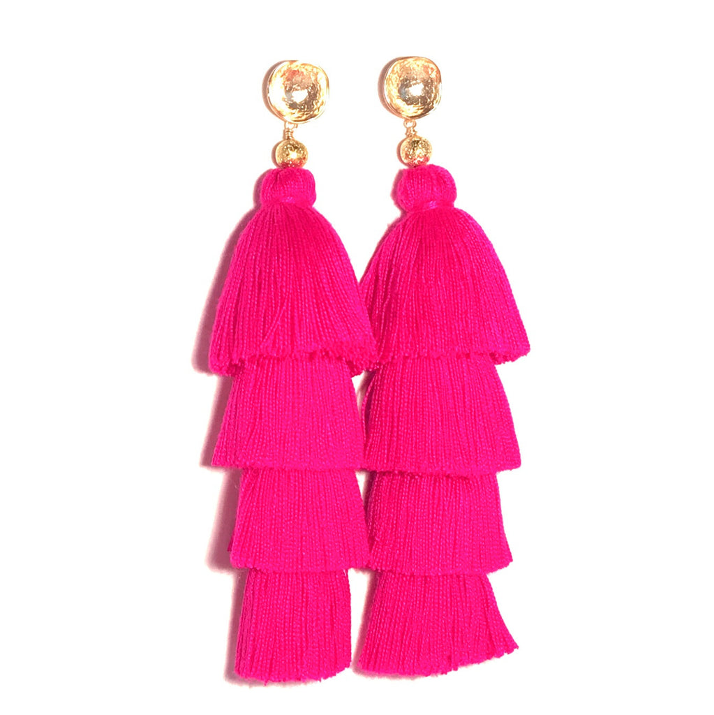 HE 750 Lillian Four Tassel Earrings